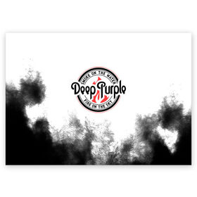 Поздравительная открытка с принтом Deep Purple в Петрозаводске, 100% бумага | плотность бумаги 280 г/м2, матовая, на обратной стороне линовка и место для марки
 | deep purple | альбом | гловер | группа | дееп | деп | ди | дип | диперпл | дипперпл | иэн гиллан | иэн пэйс | лого | логотип | метал | морс | пепл | перпл | прогрессивный | психоделический | рок | символ | хард