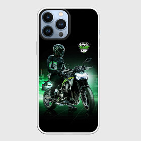 Чехол для iPhone 13 Pro Max с принтом Kawasaki Ninja Cup в Петрозаводске,  |  | cup | helmet | japan | kawasaki | motorcycle | night | ninja | racer | гонщик | кубок | мотоцикл | ночь | шлем | япония