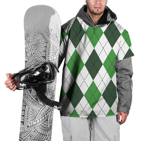Накидка на куртку 3D с принтом Зелёные ромбы в Петрозаводске, 100% полиэстер |  | Тематика изображения на принте: белый | геометрические фигуры | зеленый | пунктир | ромб | ромбы | тёмный