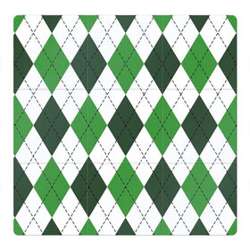 Магнитный плакат 3Х3 с принтом Зелёные ромбы в Петрозаводске, Полимерный материал с магнитным слоем | 9 деталей размером 9*9 см | белый | геометрические фигуры | зеленый | пунктир | ромб | ромбы | тёмный