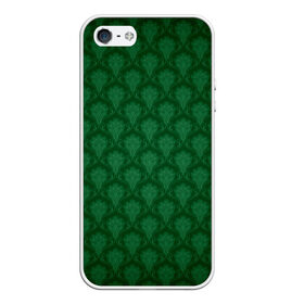 Чехол для iPhone 5/5S матовый с принтом Готические зелёные цветы в Петрозаводске, Силикон | Область печати: задняя сторона чехла, без боковых панелей | готика | зеленый | светлый | темный | цветы