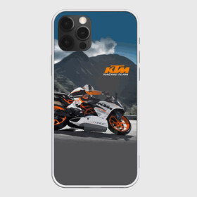 Чехол для iPhone 12 Pro Max с принтом KTM Racing team в Петрозаводске, Силикон |  | clouds | ktm | motorcycle | mountains | nature | racer | racing | route | sky | team | гонщик | горы | мотоцикл | небо | облака | природа | трасса