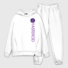 Мужской костюм хлопок OVERSIZE с принтом YASTEROD mini в Петрозаводске,  |  | eye | purple | rinnegan | yasterod | глаз | риннеган | фиолетовый