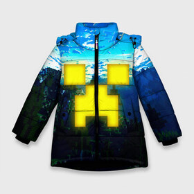 Зимняя куртка для девочек 3D с принтом Minecraft Майнкрафт в Петрозаводске, ткань верха — 100% полиэстер; подклад — 100% полиэстер, утеплитель — 100% полиэстер. | длина ниже бедра, удлиненная спинка, воротник стойка и отстегивающийся капюшон. Есть боковые карманы с листочкой на кнопках, утяжки по низу изделия и внутренний карман на молнии. 

Предусмотрены светоотражающий принт на спинке, радужный светоотражающий элемент на пуллере молнии и на резинке для утяжки. | creeper | dungeons | earth | game | minecraft | minecraft earth | блоки | грифер | игры | квадраты | компьютерная игра | крипер | маинкрафт | майн | майнкравт | майнкрафт
