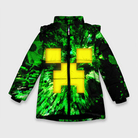 Зимняя куртка для девочек 3D с принтом Minecraft Майнкрафт в Петрозаводске, ткань верха — 100% полиэстер; подклад — 100% полиэстер, утеплитель — 100% полиэстер. | длина ниже бедра, удлиненная спинка, воротник стойка и отстегивающийся капюшон. Есть боковые карманы с листочкой на кнопках, утяжки по низу изделия и внутренний карман на молнии. 

Предусмотрены светоотражающий принт на спинке, радужный светоотражающий элемент на пуллере молнии и на резинке для утяжки. | creeper | dungeons | earth | game | minecraft | minecraft earth | блоки | грифер | игры | квадраты | компьютерная игра | крипер | маинкрафт | майн | майнкравт | майнкрафт