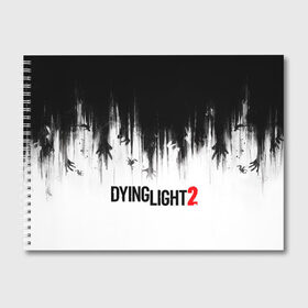 Альбом для рисования с принтом Dying Light 2 в Петрозаводске, 100% бумага
 | матовая бумага, плотность 200 мг. | 2 | 2021 | dying light | light | logo | techland | игра | красный | кровь | лого | логотип