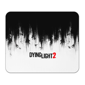 Коврик для мышки прямоугольный с принтом Dying Light 2 в Петрозаводске, натуральный каучук | размер 230 х 185 мм; запечатка лицевой стороны | 2 | 2021 | dying light | light | logo | techland | игра | красный | кровь | лого | логотип