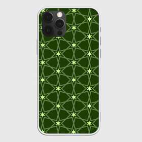 Чехол для iPhone 12 Pro Max с принтом Зеленые звёзды в Петрозаводске, Силикон |  | Тематика изображения на принте: вертикальный рисунок | звёзды | зеленый | отражение | темный