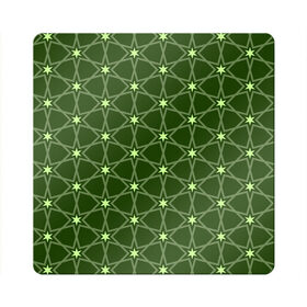 Магнит виниловый Квадрат с принтом Зеленые звёзды в Петрозаводске, полимерный материал с магнитным слоем | размер 9*9 см, закругленные углы | Тематика изображения на принте: вертикальный рисунок | звёзды | зеленый | отражение | темный