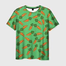 Мужская футболка 3D с принтом CARROTS в Петрозаводске, 100% полиэфир | прямой крой, круглый вырез горловины, длина до линии бедер | food | fruit | pattern | vegan | vegetables | vegetarian | веган | вегетарианство | еда | лето | морковки | мрковь | овощи | паттерн | фрукты | яркие