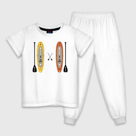 Детская пижама хлопок с принтом сап серфинг в Петрозаводске, 100% хлопок |  брюки и футболка прямого кроя, без карманов, на брюках мягкая резинка на поясе и по низу штанин
 | Тематика изображения на принте: serfing | sup boarding | sup serfing | sup серфинг | сап серфинг | серфинг