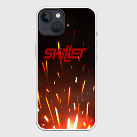 Чехол для iPhone 13 с принтом Skillet band в Петрозаводске,  |  | Тематика изображения на принте: jen ledger | john cooper | skillet | skillet band | skillet feel invincible | skillet rise