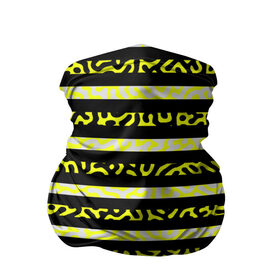 Бандана-труба 3D с принтом Пчела в Петрозаводске, 100% полиэстер, ткань с особыми свойствами — Activecool | плотность 150‒180 г/м2; хорошо тянется, но сохраняет форму | в желтую полоску | желтые полосы | желтый камуфляж | желтый на черном | желтый узор | полосатая | полосатый | пчела | черно желтый