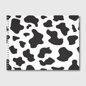 Альбом для рисования с принтом COW PRINT в Петрозаводске, 100% бумага
 | матовая бумага, плотность 200 мг. | animals | cow | cow print | корова | коровий принт