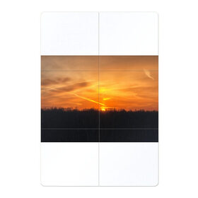 Магнитный плакат 2Х3 с принтом Закат в Петрозаводске, Полимерный материал с магнитным слоем | 6 деталей размером 9*9 см | закат | лес | небо | оранжевый | природа | солнце | черный и оранжевый