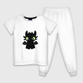 Детская пижама хлопок с принтом Беззубик в Петрозаводске, 100% хлопок |  брюки и футболка прямого кроя, без карманов, на брюках мягкая резинка на поясе и по низу штанин
 | dragon | беззубик | дракон | дракончик | черный дракон