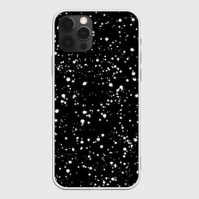 Чехол для iPhone 12 Pro Max с принтом Snow в Петрозаводске, Силикон |  | Тематика изображения на принте: snow | stars. звезды на футболке | в белую точку | звезды | кофта в белую точку | свитер в белую точку | снег | снег на черном фоне | футболка в белую точку | футболка в точку