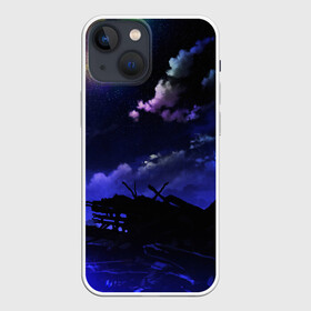 Чехол для iPhone 13 mini с принтом Ночной закат (S) в Петрозаводске,  |  | galaxy | nasa | nebula | space | star | абстракция | вселенная | галактика | звезда | звезды | космический | наса | планеты