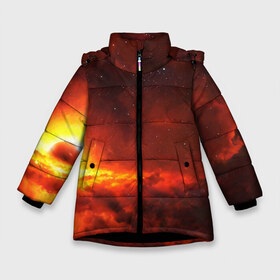 Зимняя куртка для девочек 3D с принтом Марс (S) в Петрозаводске, ткань верха — 100% полиэстер; подклад — 100% полиэстер, утеплитель — 100% полиэстер. | длина ниже бедра, удлиненная спинка, воротник стойка и отстегивающийся капюшон. Есть боковые карманы с листочкой на кнопках, утяжки по низу изделия и внутренний карман на молнии. 

Предусмотрены светоотражающий принт на спинке, радужный светоотражающий элемент на пуллере молнии и на резинке для утяжки. | Тематика изображения на принте: galaxy | nasa | nebula | space | star | абстракция | вселенная | галактика | звезда | звезды | космический | наса | планеты
