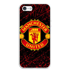 Чехол для iPhone 5/5S матовый с принтом MANCHESTER UNITED. в Петрозаводске, Силикон | Область печати: задняя сторона чехла, без боковых панелей | fc | football | football club | manchester united | sport | английский профессиональный футбольный клуб | манчестер юнайтед | спорт | уефа | униформа | фирменные цвета | фк | футбол | футбольный клуб