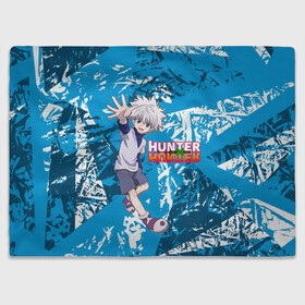 Плед 3D с принтом Киллуа Hunter x Hunter в Петрозаводске, 100% полиэстер | закругленные углы, все края обработаны. Ткань не мнется и не растягивается | Тематика изображения на принте: anime | hunter | hunter x hunter | killua | zoldyck | аниме | зодиак | охотник | охотники