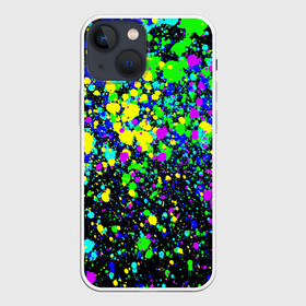Чехол для iPhone 13 mini с принтом Неоновые краски лета в Петрозаводске,  |  | neon | pattern | summer | акварель | арт | брызги | граффити | грязный | грязь | искусство | капли | кислотные | краска | лето | мазки | паттерн | пятна | пятнистый | радуга | радужный | разноцветный | текстура
