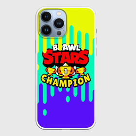 Чехол для iPhone 13 Pro Max с принтом Чемпион Brawl Stars в Петрозаводске,  |  | Тематика изображения на принте: 1 место | brawl stars | game | бравл старс | браво старс | детская | игра | лучший игрок | чемпион | череп