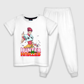 Детская пижама хлопок с принтом Хисока Hunter x Hunter в Петрозаводске, 100% хлопок |  брюки и футболка прямого кроя, без карманов, на брюках мягкая резинка на поясе и по низу штанин
 | anime | hunter | hunter x hunter | zoldyck | аниме | зодиак | охотник | охотники | хисока
