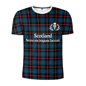 Мужская футболка 3D спортивная с принтом Шотландия в Петрозаводске, 100% полиэстер с улучшенными характеристиками | приталенный силуэт, круглая горловина, широкие плечи, сужается к линии бедра | england | scotland | англия | великобритания | волынка | девиз | килт | клан | клетка | королевство | шотландия | шотландка