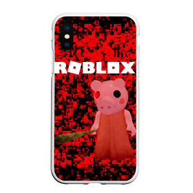 Чехол для iPhone XS Max матовый с принтом Roblox piggy Свинка Пигги в Петрозаводске, Силикон | Область печати: задняя сторона чехла, без боковых панелей | game | gamer | logo | minecraft | piggi | roblox | simulator | игра | конструктор | лого | пигги | свинья | симулятор | строительство | фигура