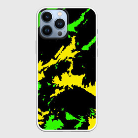 Чехол для iPhone 13 Pro Max с принтом Желто зеленый в Петрозаводске,  |  | casual | neon | pattern | абстрактный | брызги | граффити | грязь | зелень | камуфляж | кислотный | краска | красочный | мазки | маскировка | милитари | неоновый | отпечаток | пятна | пятнистый | разноцветный