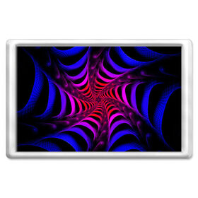 Магнит 45*70 с принтом Спираль в Петрозаводске, Пластик | Размер: 78*52 мм; Размер печати: 70*45 | красный | розовый | синий | спираль | тёмный | туннель | фиолетовый | черный