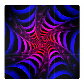 Магнитный плакат 3Х3 с принтом Спираль в Петрозаводске, Полимерный материал с магнитным слоем | 9 деталей размером 9*9 см | красный | розовый | синий | спираль | тёмный | туннель | фиолетовый | черный