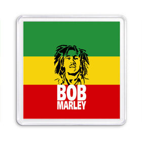 Магнит 55*55 с принтом Bob Marley в Петрозаводске, Пластик | Размер: 65*65 мм; Размер печати: 55*55 мм | bob | bob marley | движение | музыка | рэгги | свобода | стиль | счастье | ямайка