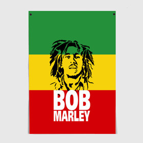 Постер с принтом Bob Marley в Петрозаводске, 100% бумага
 | бумага, плотность 150 мг. Матовая, но за счет высокого коэффициента гладкости имеет небольшой блеск и дает на свету блики, но в отличии от глянцевой бумаги не покрыта лаком | bob | bob marley | движение | музыка | рэгги | свобода | стиль | счастье | ямайка