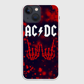 Чехол для iPhone 13 mini с принтом AC DС в Петрозаводске,  |  | ac dc | acdc | back to black | highway to hell | logo | music | rock | айси | айсидиси | диси | лого | логотип | молния | музыка | рок | символ | символика | символы | эйси | эйсидиси