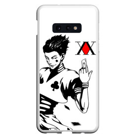 Чехол для Samsung S10E с принтом Hunter x Hunter Hisoka в Петрозаводске, Силикон | Область печати: задняя сторона чехла, без боковых панелей | anime | hisoka | hunter x hunter | аниме | манга | охотник х охотник | труппа теней | хантер хантер | хантеры | хисока