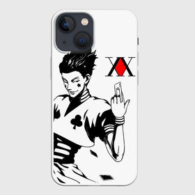 Чехол для iPhone 13 mini с принтом Хантер герой крупным планом в Петрозаводске,  |  | anime | hisoka | hunter x hunter | аниме | манга | охотник х охотник | труппа теней | хантер хантер | хантеры | хисока