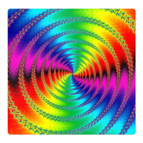 Магнитный плакат 3Х3 с принтом Цветной гипноз в Петрозаводске, Полимерный материал с магнитным слоем | 9 деталей размером 9*9 см | Тематика изображения на принте: насыщенные цвета | радуга | спираль | цвет | цвета | яркие цвета | ярко