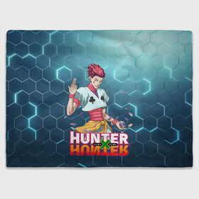 Плед 3D с принтом Хисока Hunter x Hunter в Петрозаводске, 100% полиэстер | закругленные углы, все края обработаны. Ткань не мнется и не растягивается | anime | hunter | hunter x hunter | zoldyck | аниме | зодиак | охотник | охотники | хисока