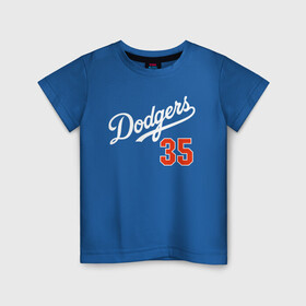 Детская футболка хлопок с принтом Los Angeles Dodgers в Петрозаводске, 100% хлопок | круглый вырез горловины, полуприлегающий силуэт, длина до линии бедер | baseball | los angeles | sport.лос анджелес | team | usa | бейсбол | спорт | сша