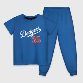 Детская пижама хлопок с принтом Los Angeles Dodgers в Петрозаводске, 100% хлопок |  брюки и футболка прямого кроя, без карманов, на брюках мягкая резинка на поясе и по низу штанин
 | baseball | los angeles | sport.лос анджелес | team | usa | бейсбол | спорт | сша
