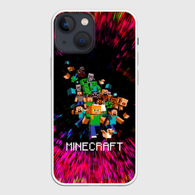 Чехол для iPhone 13 mini с принтом MINECRAFT в Петрозаводске,  |  | craft | creeper | dungeon | dungeons | earth | game | logo | mine | minecraft | minecraft dungeons | mobile | online | дунгеонс | земля | зомби | игра | крипер | лого | майкрафт | майнкрафт | онлайн | подземелье