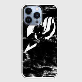 Чехол для iPhone 13 Pro с принтом Черно белая эмблема Хвоста Феи в Петрозаводске,  |  | Тематика изображения на принте: anime | fairy tail | happy | manga | natsu | аниме | манга | нацу | фейри тейл | хвост феи | хеппи | хэппи