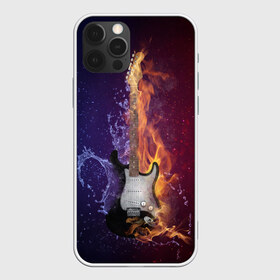 Чехол для iPhone 12 Pro Max с принтом Гитара огня в Петрозаводске, Силикон |  | fire guitar | jazz | rock | гитара огня | раскаленная гитара