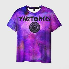 Мужская футболка 3D с принтом YASTEROD full paint в Петрозаводске, 100% полиэфир | прямой крой, круглый вырез горловины, длина до линии бедер | eye | paint | purple | rinnegan | yasterod | глаз | краска | риннеган | фиолетовый
