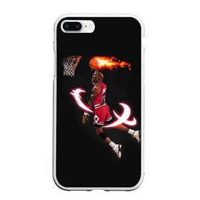 Чехол для iPhone 7Plus/8 Plus матовый с принтом MICHAEL JORDAN в Петрозаводске, Силикон | Область печати: задняя сторона чехла, без боковых панелей | jordan | michael | michael jordan | nba | баскетбол | баскетболист | джордан | защитник | майкл | майкл джордан | нба