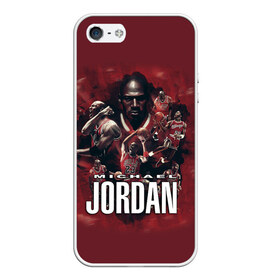 Чехол для iPhone 5/5S матовый с принтом MICHAEL JORDAN в Петрозаводске, Силикон | Область печати: задняя сторона чехла, без боковых панелей | jordan | michael | michael jordan | nba | баскетбол | баскетболист | джордан | защитник | майкл | майкл джордан | нба