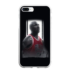 Чехол для iPhone 7Plus/8 Plus матовый с принтом MICHAEL JORDAN в Петрозаводске, Силикон | Область печати: задняя сторона чехла, без боковых панелей | jordan | michael | michael jordan | nba | баскетбол | баскетболист | джордан | защитник | майкл | майкл джордан | нба