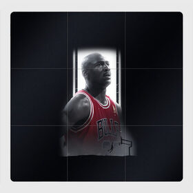 Магнитный плакат 3Х3 с принтом MICHAEL JORDAN в Петрозаводске, Полимерный материал с магнитным слоем | 9 деталей размером 9*9 см | jordan | michael | michael jordan | nba | баскетбол | баскетболист | джордан | защитник | майкл | майкл джордан | нба